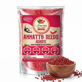 Achiote Seeds - Whole Annatto 4oz. Premium All Natural, Add Color and Mild Flavor in Soup, Stews, Meats and Mexican Recipes