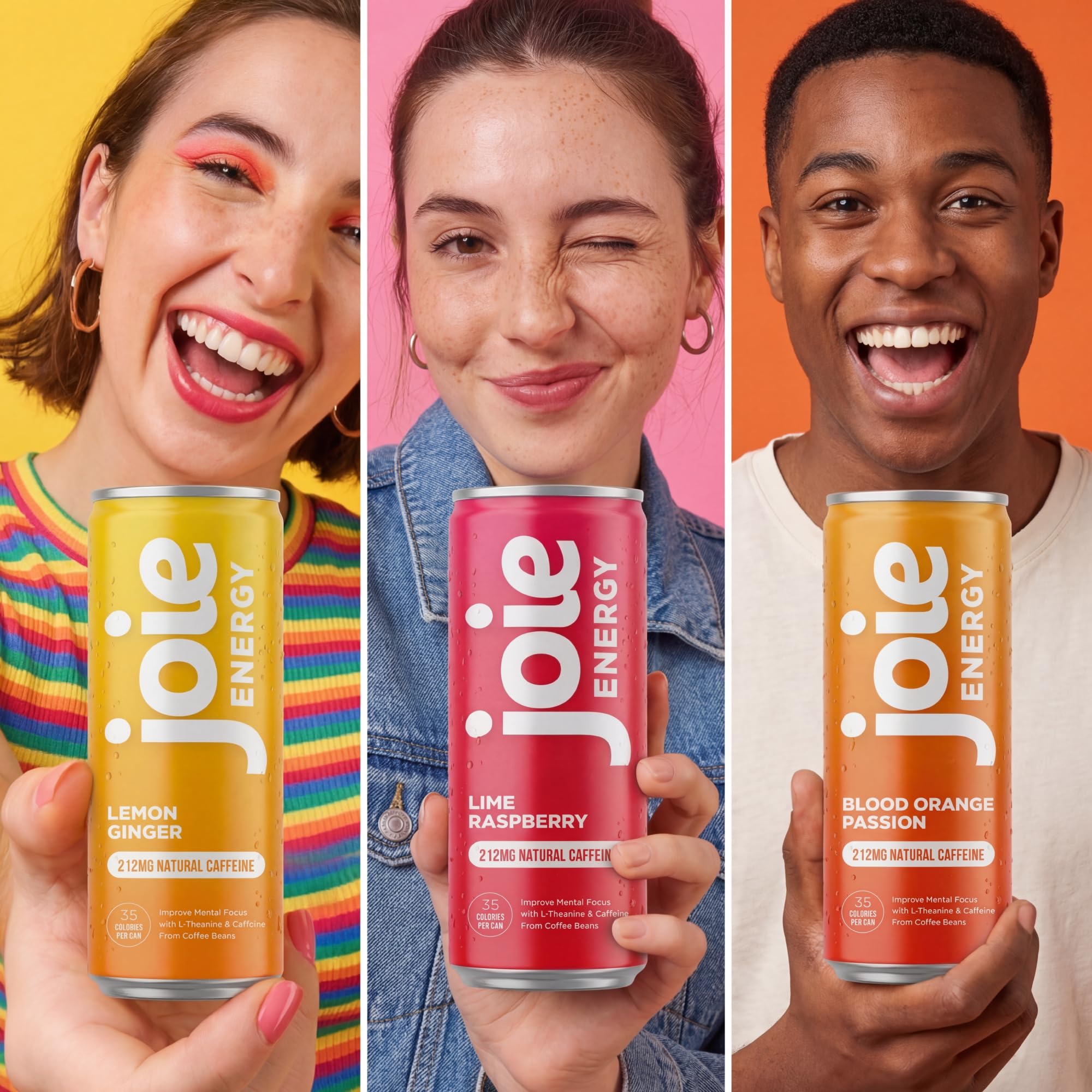 Joie Energy Drink (Blood Orange Passion, 12 Fl Oz (Pack of 12))