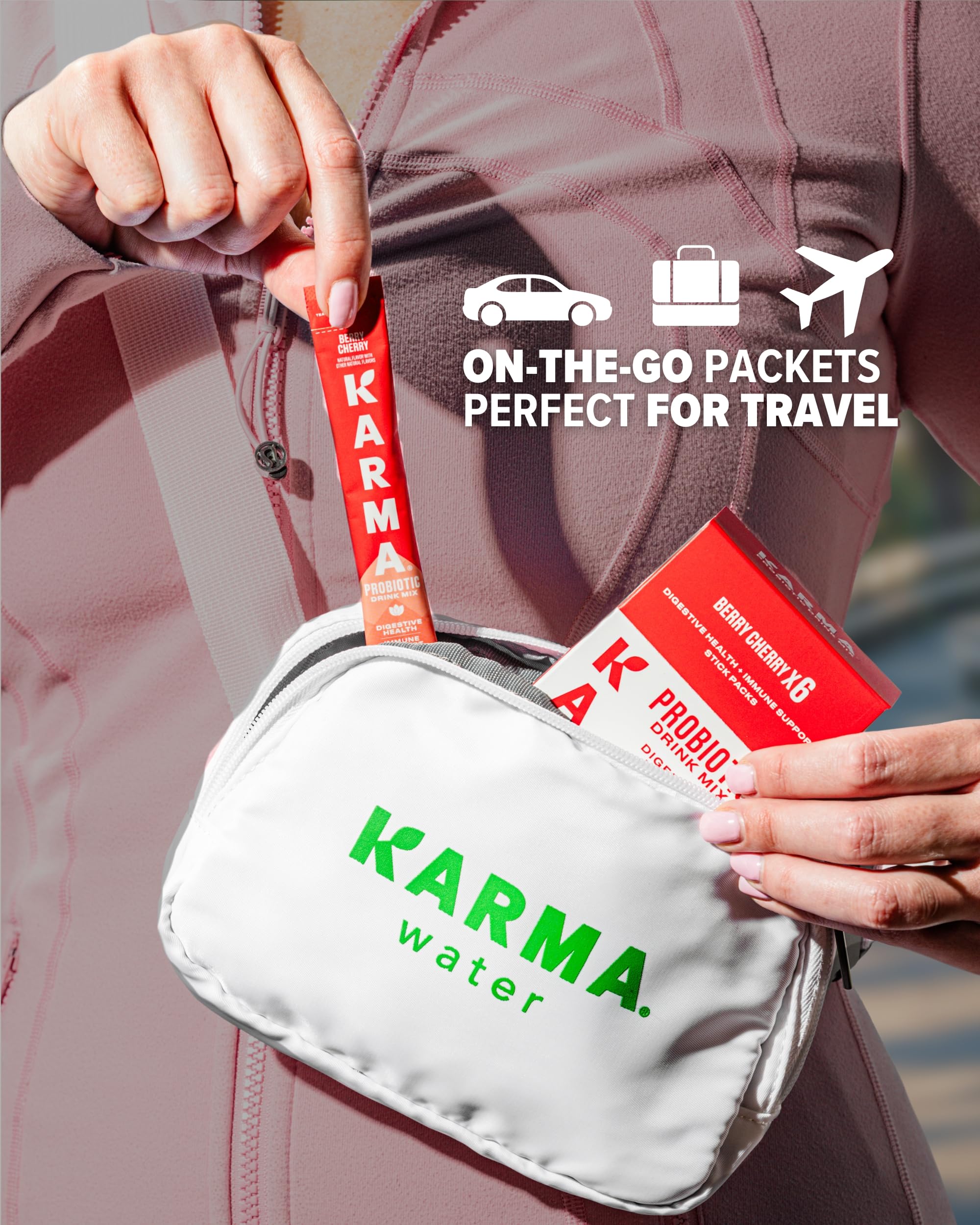 Karma Probiotic Hydration Packet - 6 Pack, Blueberry Lemonade Powder Drink Mix Stick - On-The-Go Immune & Gut Health Support