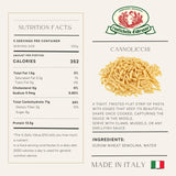 Rustichella d'Abruzzo Cannolicchi - 500g Short Pasta Mimicking Razor Shells - Classic Durum Wheat Pasta from Italy, Perfect for Shellfish Sauces