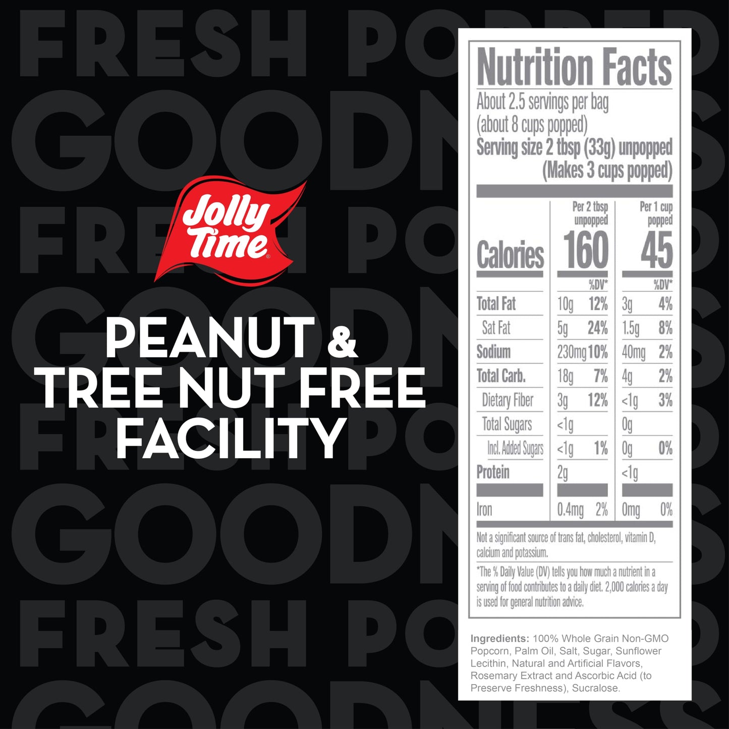 JOLLY TIME Microwave Kettle Corn Sweet & Salty Glazed Gourmet Popcorn (3-Count Box), 9 ounce
