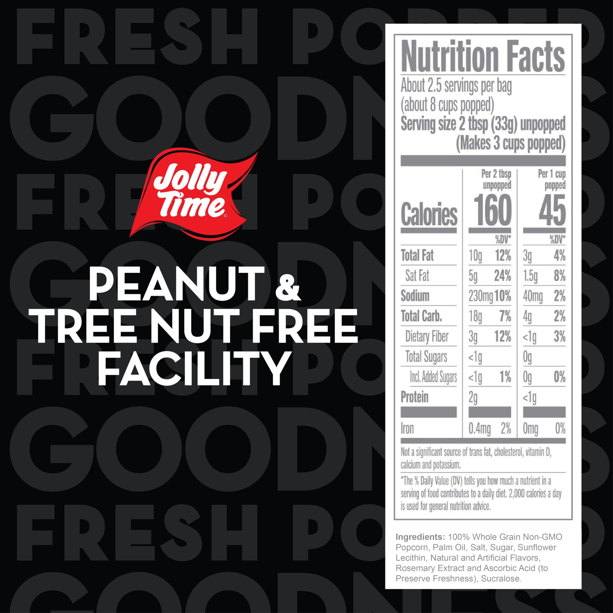 JOLLY TIME Microwave Kettle Corn Sweet & Salty Glazed Gourmet Popcorn (3-Count Box), 9 ounce