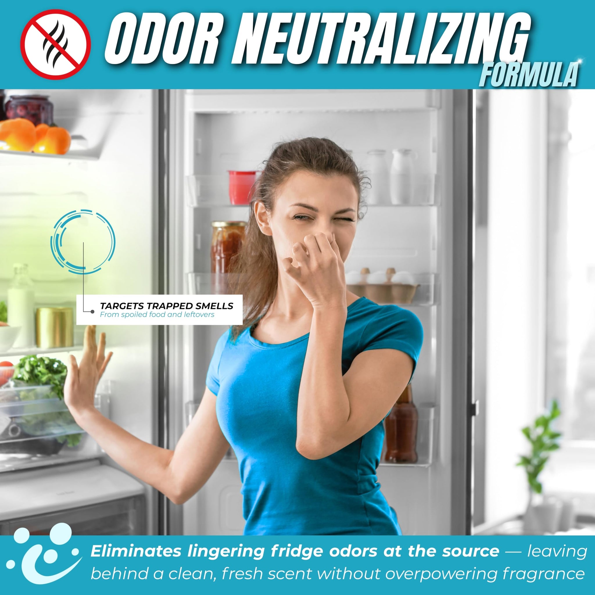 Oh Yuk Fridge Cleaner - Cleans Inside Refrigerator for Spotless, Food-Contact Safe Surfaces | Biodegradable, Vegan, Cruelty-Free | Effortlessly Lifts