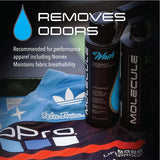 Molecule Wash Performance Apparel Detergent | Concentrated Liquid Laundry Soap for Technical Fabrics & Sports Gear | Fresh Scent | 16 Ounces