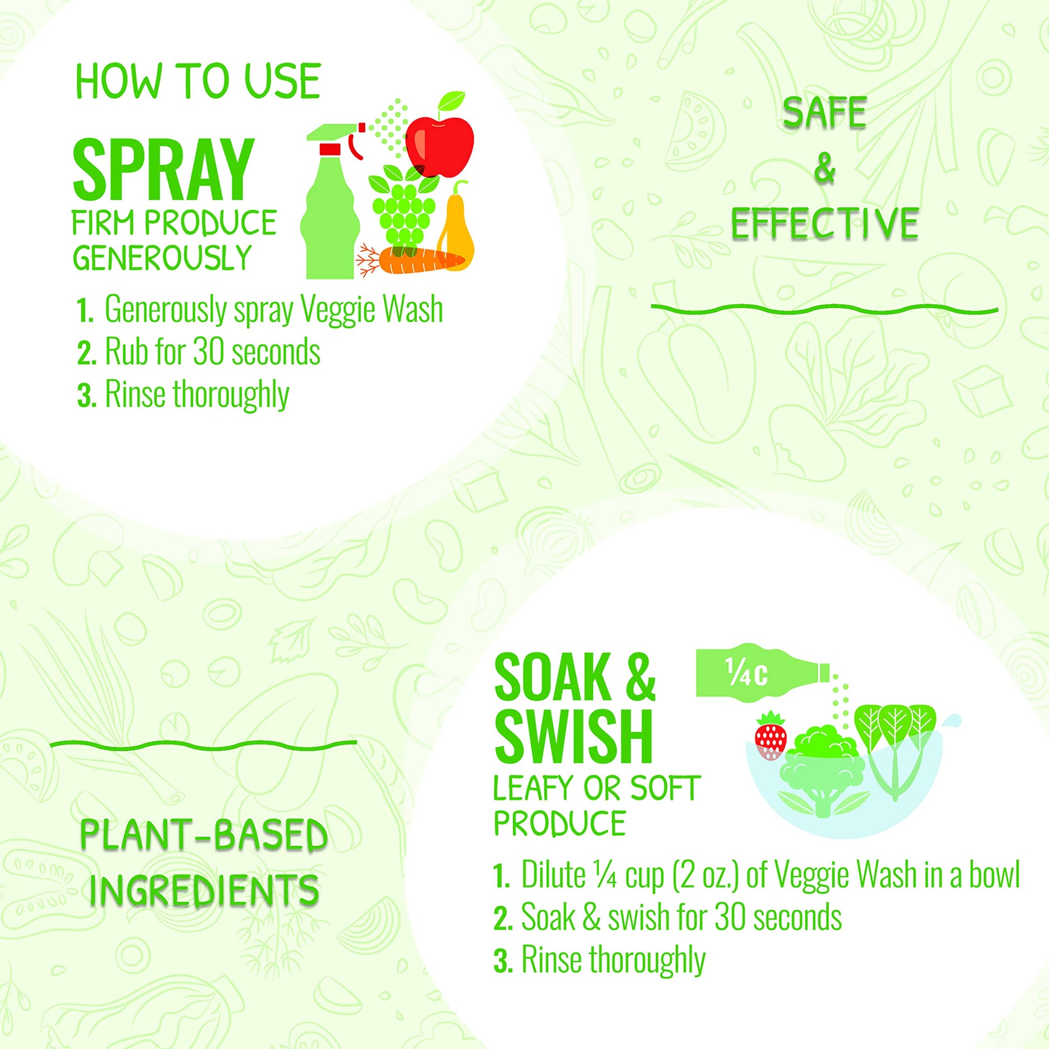 Veggie Wash Fruit & Vegetable Wash, Produce Wash and Cleaner, 16-Fluid Ounce, CASE of 12, Packaging May Vary