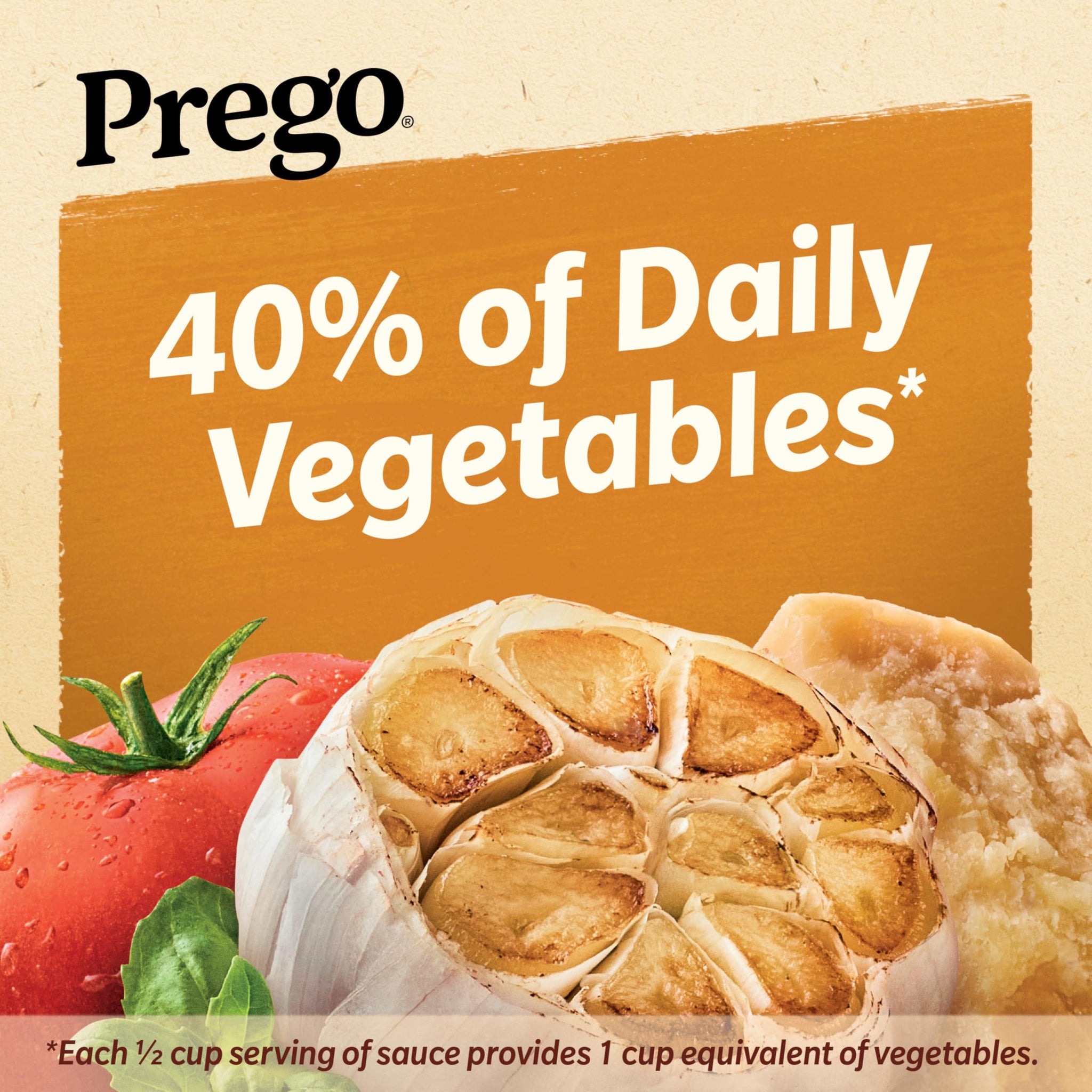 Prego Pasta Sauce, Italian Tomato Sauce with Roasted Garlic & Parmesan Cheese, 24 oz Jar