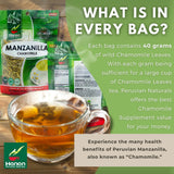 Hanan Te de Manzanilla 40g - Chamomile Loose Leaf Tea for Relaxation & Digestive Support, Natural Herbal Tea from Peru (1.41oz)