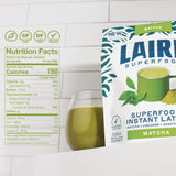 Laird Superfood Matcha Instant Latte with Adaptogens - Matcha Latte Green Tea Powder Packed with Antioxidants and Superfood Coconut Creamer - Gluten