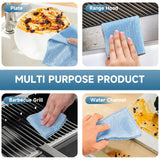 JZDN 10PCS Upgrade Wire Dishwashing Rag, Non-Scratch, Wet and Dry, Double Layer, Multipurpose Wire Dishwashing Rags for Kitchen, Sinks, Cookware