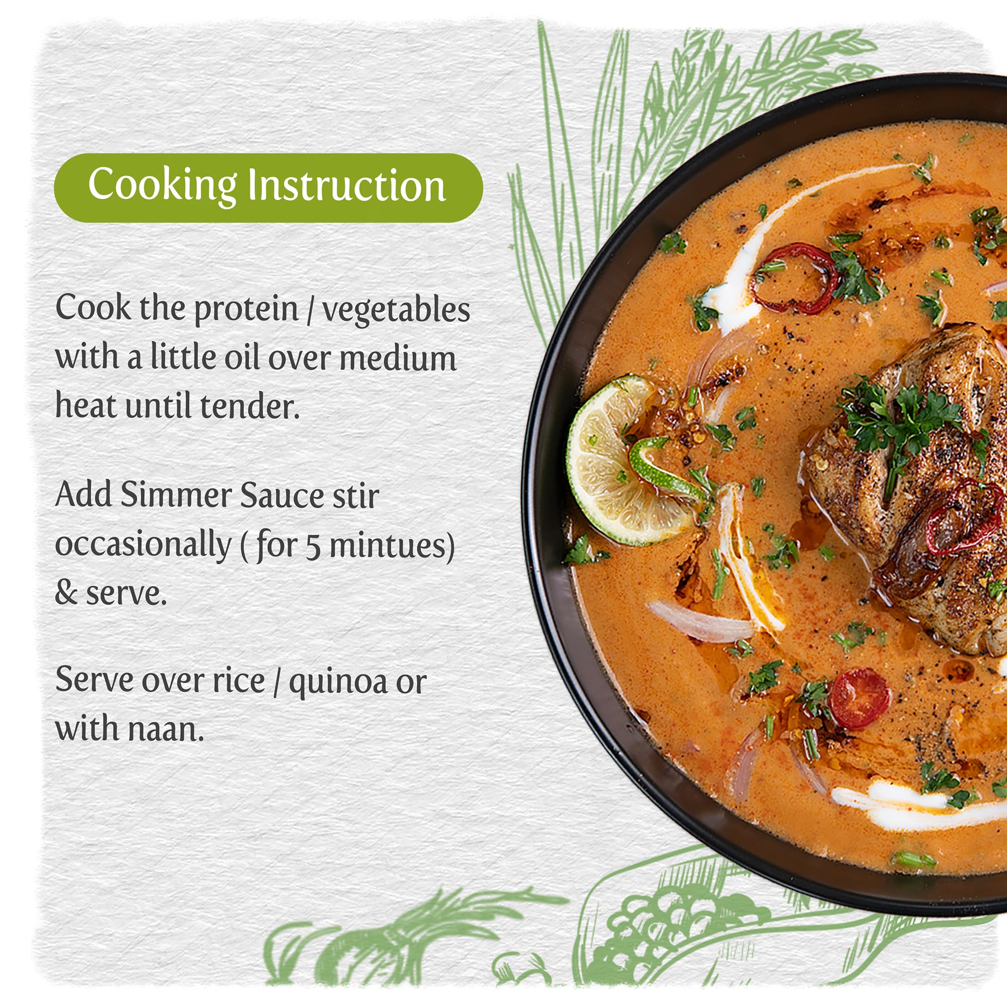 Food Earth Indian Simmer Sauces - Butter Chicken, Coconut Curry & Tikka Masala - Organic, Vegan, Gluten-Free Cooking Sauces (6 Pouches x 5.29 oz)