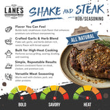 Lane's BBQ Shake and Steak Rub, 8 oz, All Natural Steak Seasoning for Grilling, Meat Seasoning for Ribeye, Chicken, Pork, Burgers, Prime Rib Rub