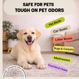 Merry & Gold Carpet Deodorizer & Freshener Powder | 31 oz Lemon + Mint | Pet Odor Eliminator for Rugs, Upholstery, Strong Odor Control & Pet Urine |