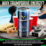TRUMPDRIVE ENERGY Cognitive Energy Drink Nootropic Formula, Sun Mango Pineapple 12 Fl Oz (Pack of 12) 200mg Natural Caffeine, Fueling Mind Over