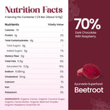 Elements Truffles Raspberry Flavoured Dark Chocolate Bar| Ayurvedic, Vegan & Gluten Free | No Refined Sugar & Artificial Flavours | Enriched