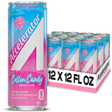 Accelerator Energy Drink, Cotton Candy 12oz can (12 pack), Zero Sugar, Sustained Energy from 100% Natural Caffeine (200mg from Green Coffee Bean