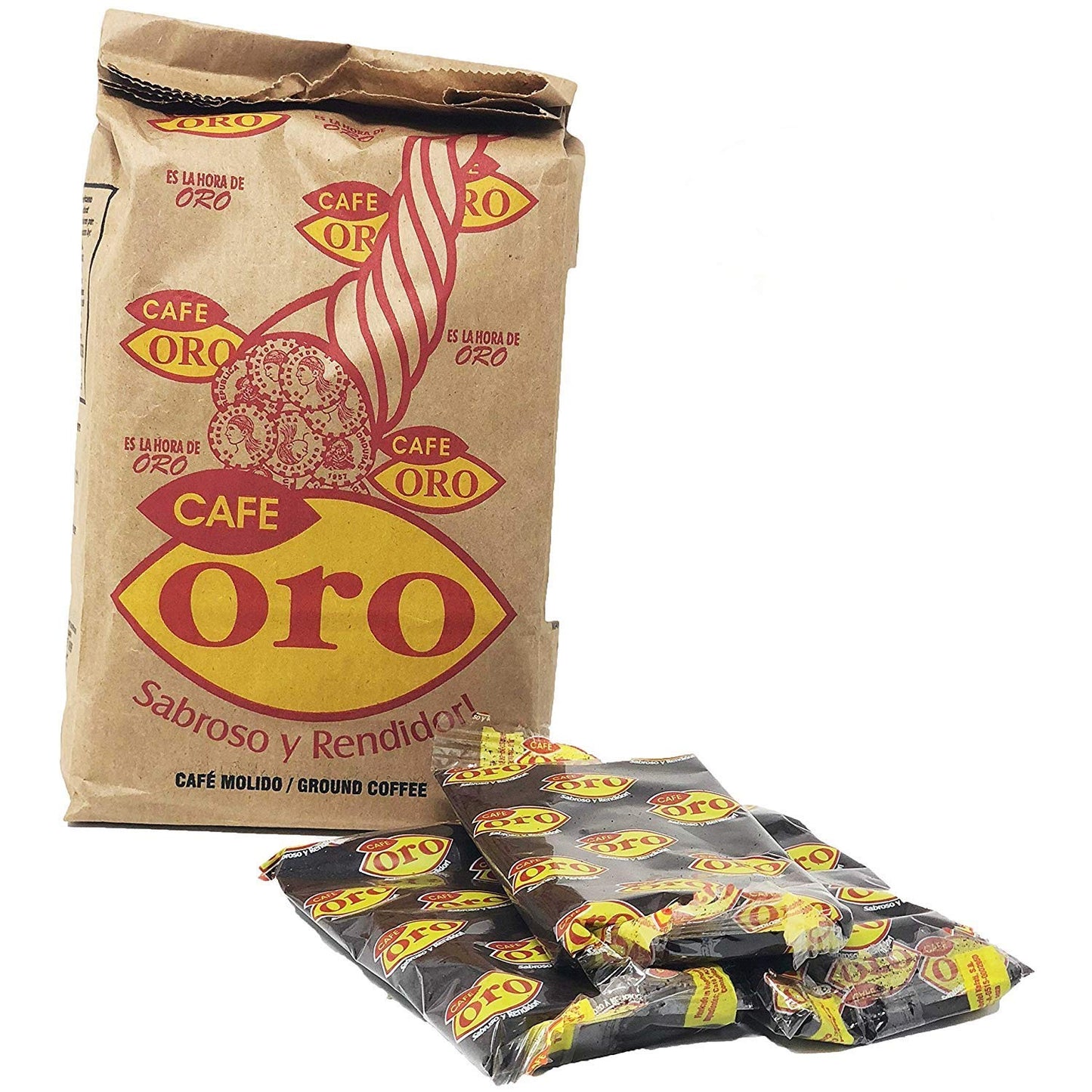 Café Oro Molido: Café Oro Smooth Blend | Sabroso Y Rendidor Golden Coffee From Honduras | 16 Individual Bags Total Of 1 ounce each | Guaranteed Best