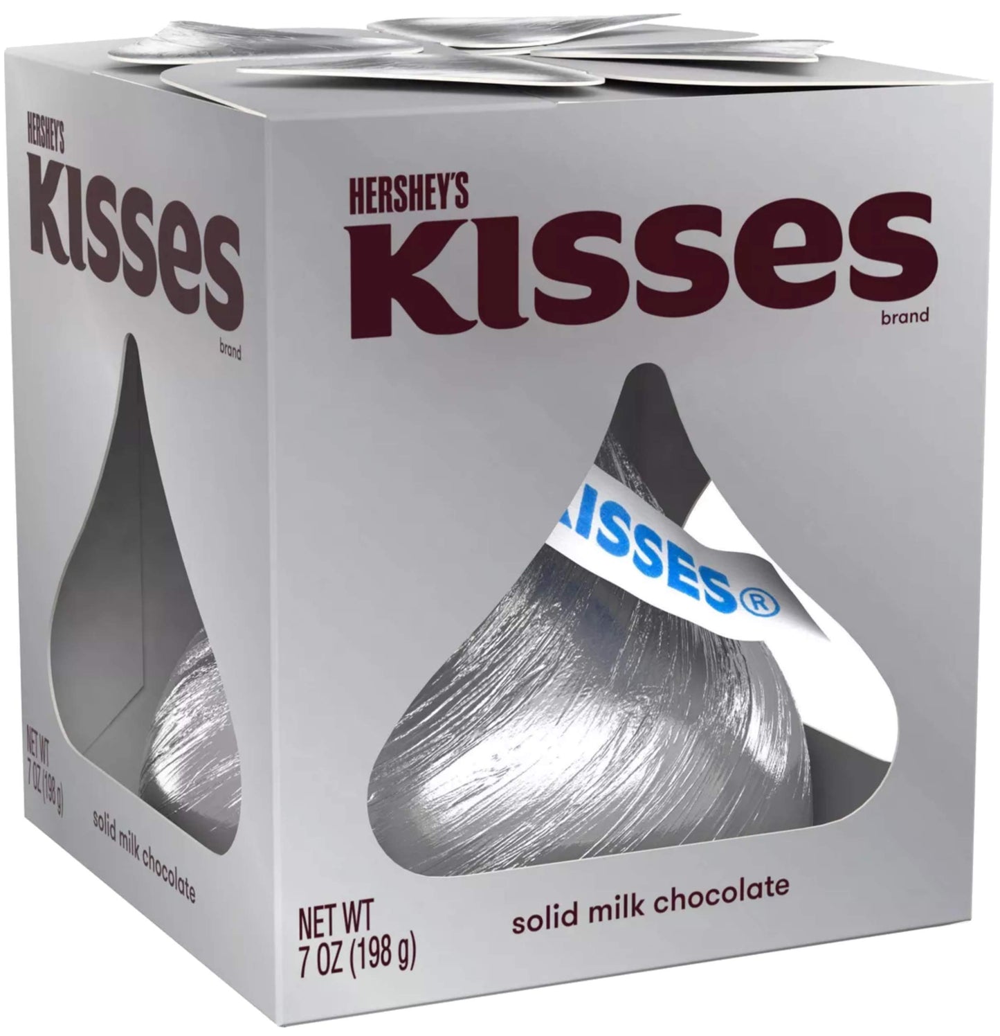 HERSHEY'S KISSES Solid Milk Chocolate Candy Gift Box, 7 oz