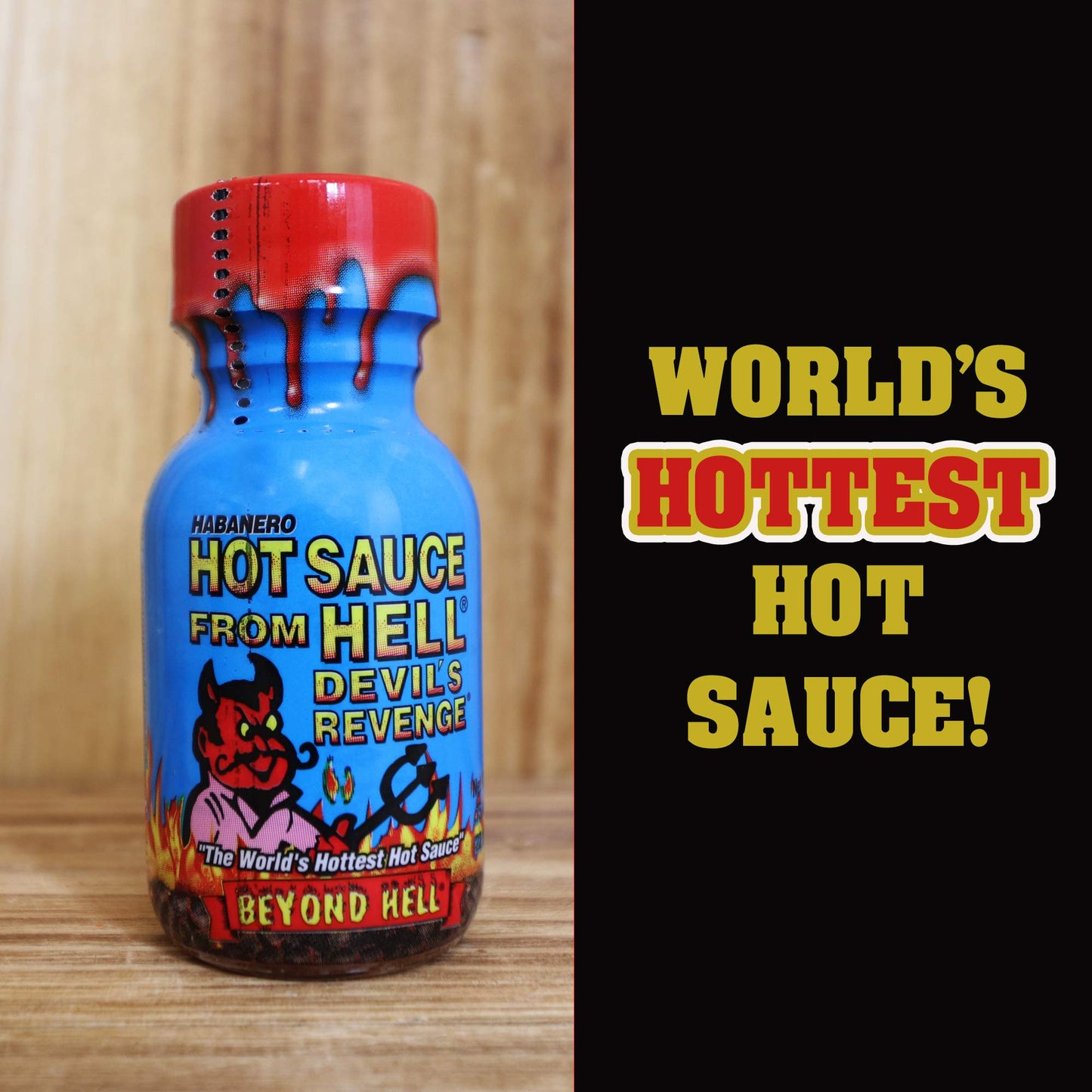 ASS KICKIN' Hot Sauce From Hell Premium Hot Sauce Bottles Gourmet Gift Set Travel Size - .75 oz 24 Pack - Try if you Dare! - Made with Habanero