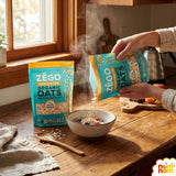 Zego Instant Hot Cereal - (Pack of 2, 14 oz) - Organic Breakfast Grain with Rolled Oats - Protein Blend for Morning and Overnight Use