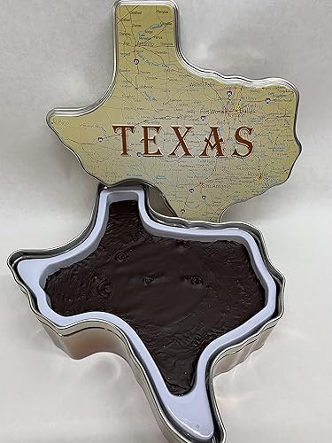 Holiday Farms Fudge in a Texas Roadmap Gift Tin (Chocolate Pecan)