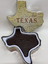 Holiday Farms Fudge in a Texas Roadmap Gift Tin (Chocolate Pecan)