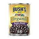 Bush's Canned Organic Black Beans (Pack of 1), Good Source of Plant-Based Protein, Good Source of Fiber, Fat Free, Gluten Free, Low Sodium, 15 oz