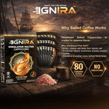 IGNIRA Himalayan Salted Cappuccino - Blend Rich Flavor, Premium Robusta Instant Salted Coffee Packets, Hot or Iced Milk Coffee, Smooth Salted Flavor