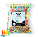 Nik-L-Nips Wax Bottles Candy Drinks, 2LB Bulk Candy - Nostalgic 90s Soda Bottle Nip Candies - By Dr. Variety