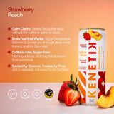 KENETIK Caffeine-Free Focus Drink - Brain Fuel for Mental Clarity and Cognitive Endurance, Sugar-Free, Bioidentical Ketones (D-BHB), 12oz - 12 Pack