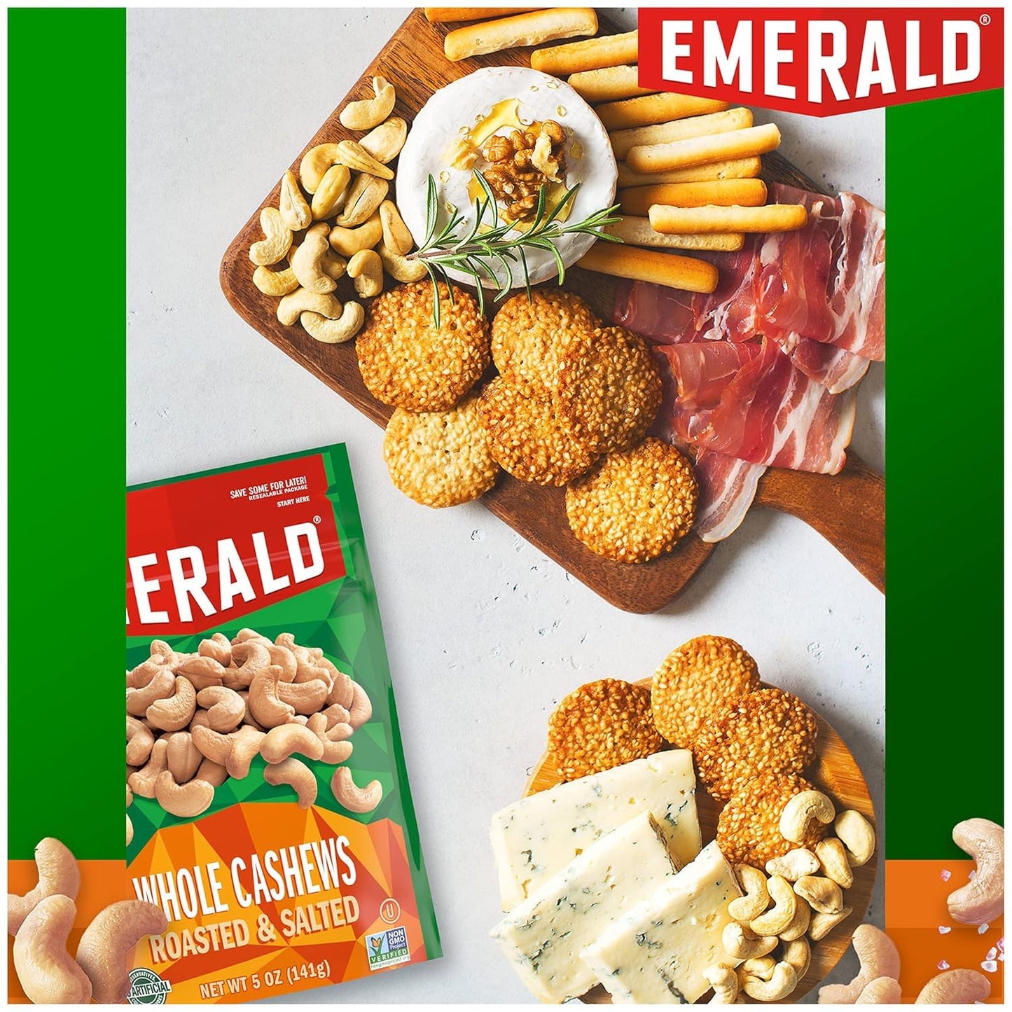 Emerald Roasted & Salted Whole Cashews (Pack of 1)