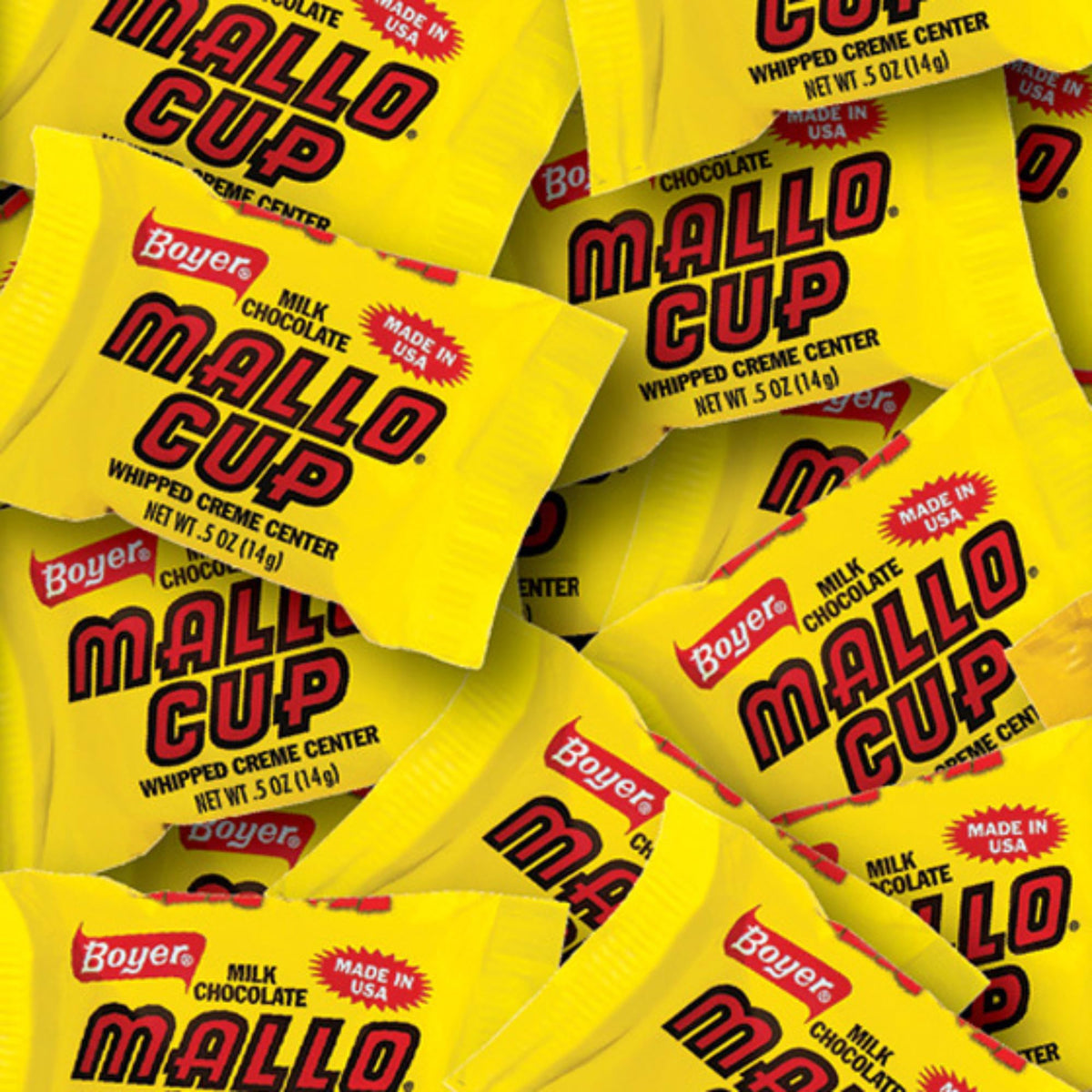 Sweetzo - Boyer Mallo Cups, Milk Chocolate Candies with Gooey Marshmallow Center, Individually Wrapped, 0.5 Ounces Each (Pack of 10)
