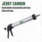 LEM Products Jerky Cannon, Anodized Aluminum Jerky Gun for Beef Snack Sticks, Meat Sticks, Includes Nozzles, Meat Seasonings, Cleaning Brush