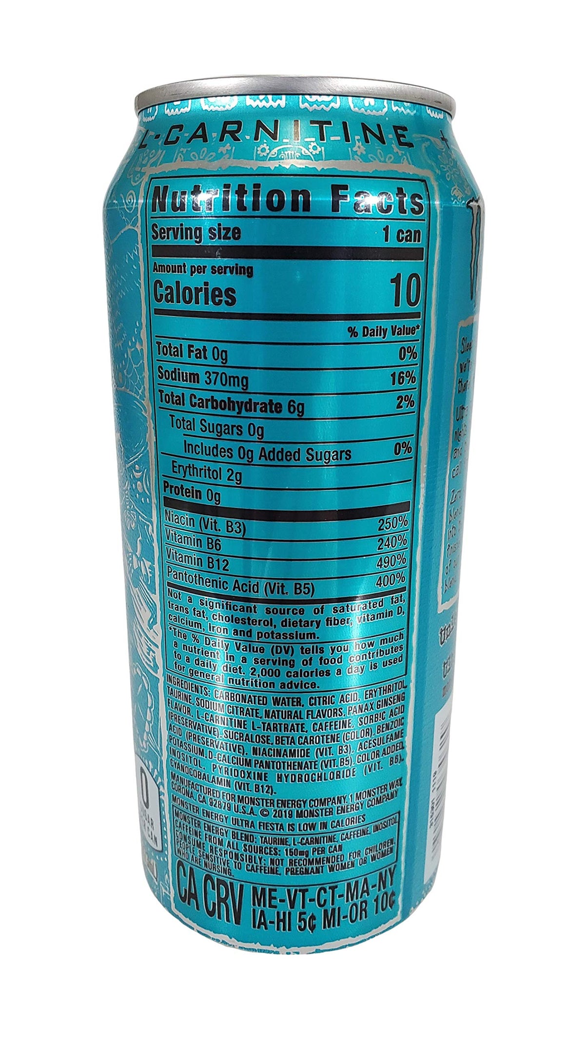 Monster Energy Ultra Fiesta & Ultra Rosa 16 ounce cans (2 Flavor Pack, 6 Cans)