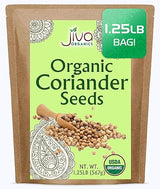 Jiva Organics Organic Coriander Seeds Whole 1.25 Pound Bulk Bag - Non-GMO