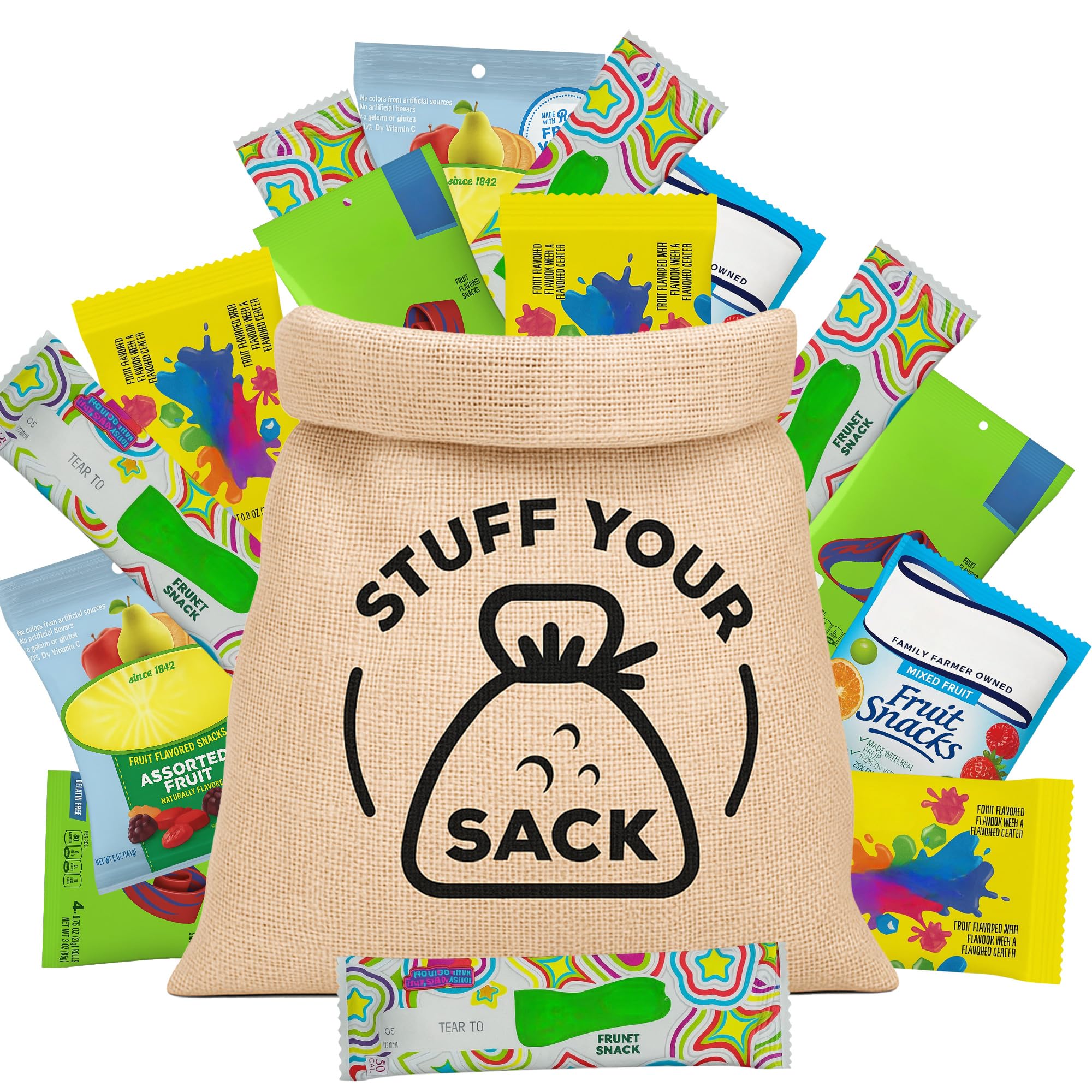 Fruit Snacks Variety Pack - 80 Count Assortment of Chewy Fruit Rolls, Gummy Treats, and Snack Strips - Lunchbox, Travel, School & Office Snacks by