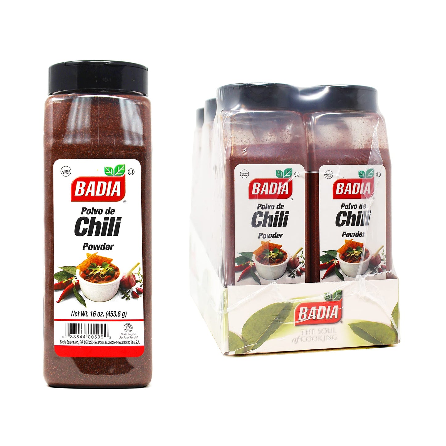 Badia Chili Powder, 16 Ounce (Pack of 6)