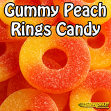 Peach Rings Gummy Candy (5 Pound Bag) 80oz. Bulk Chewy Authentic Taste Gourmet Candies