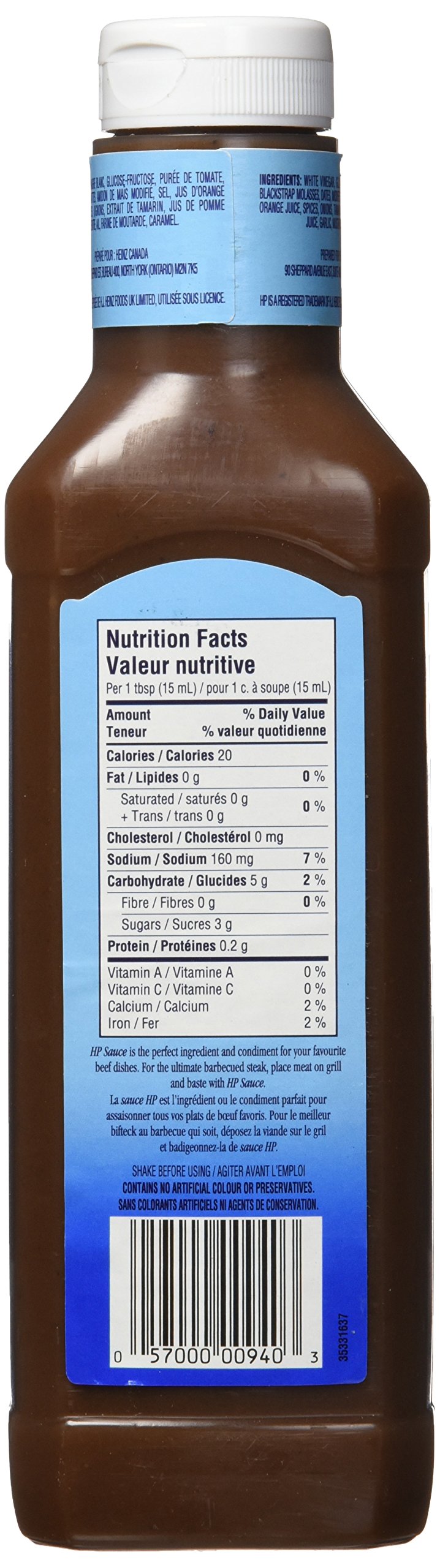 HP Sauce - Original 400ml/13.5 oz, Imported from Canada}
