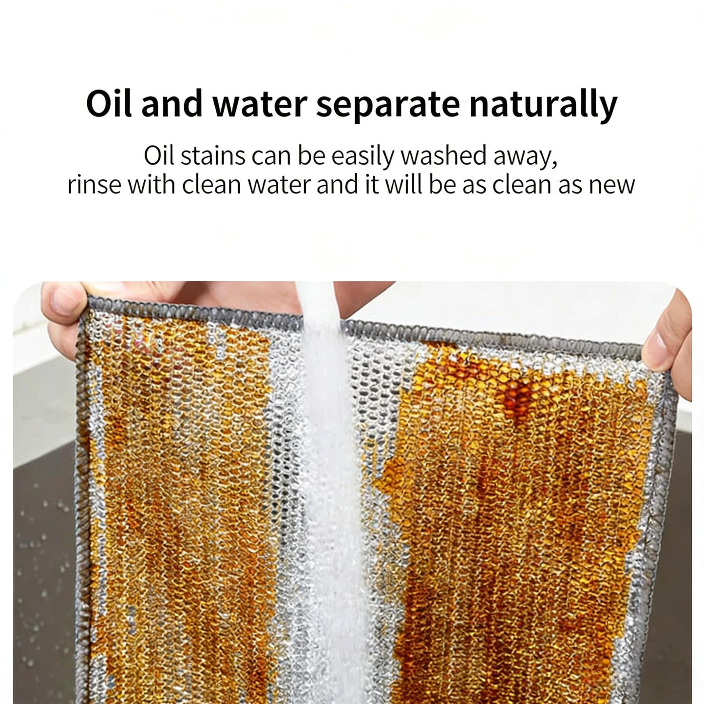 jlzzting Double-Sided Steel Wire Dishwashing Cloth Non-Scratch,Reusable,Heavy-Duty Cleaning Cloths for Kitchen, Sinks, Cookware (10)
