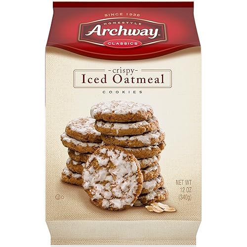 Archway Cookies, Crispy Iced Oatmeal Cookies, 12 Oz