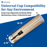 San Jamar Large Pull-Type Cup Dispenser 6-12 Oz. Flat Cups, 4.5 - 7 Oz Cone Cupz with Flip Cap for Restaurants, Home, and Office, Plastic, 16 Inches