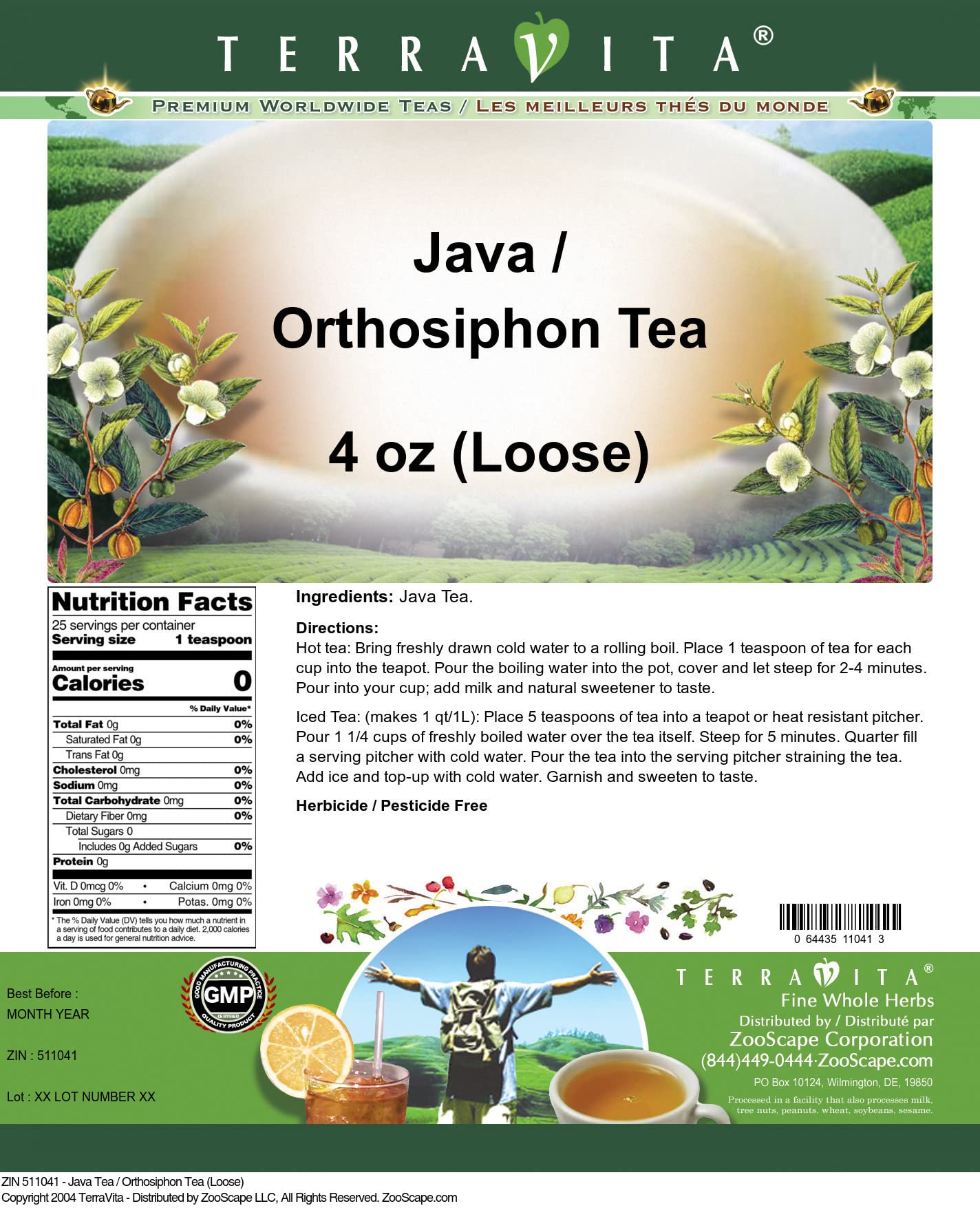 Java Tea/Orthosiphon Tea (Loose) (4 oz, ZIN: 511041)