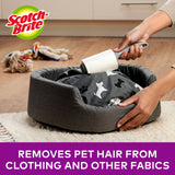 werpower Scotch-Brite Lint Roller, 50 Percent Stickier, 1 Roller with 48 Sheets, Refillable Lint Brush
