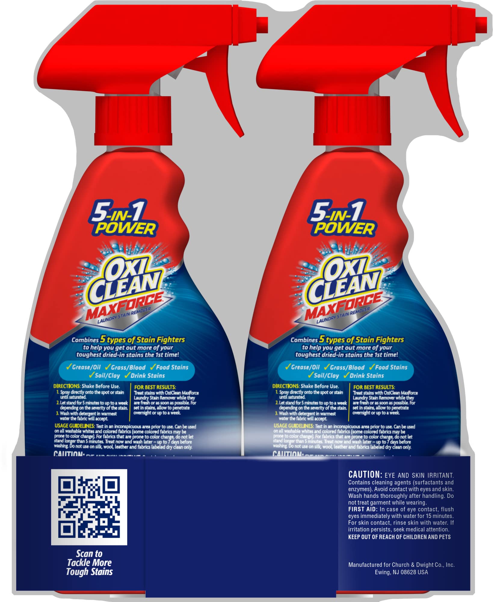 OxiClean MaxForce Laundry Stain Remover, 16 Fl. oz. Twin Pack