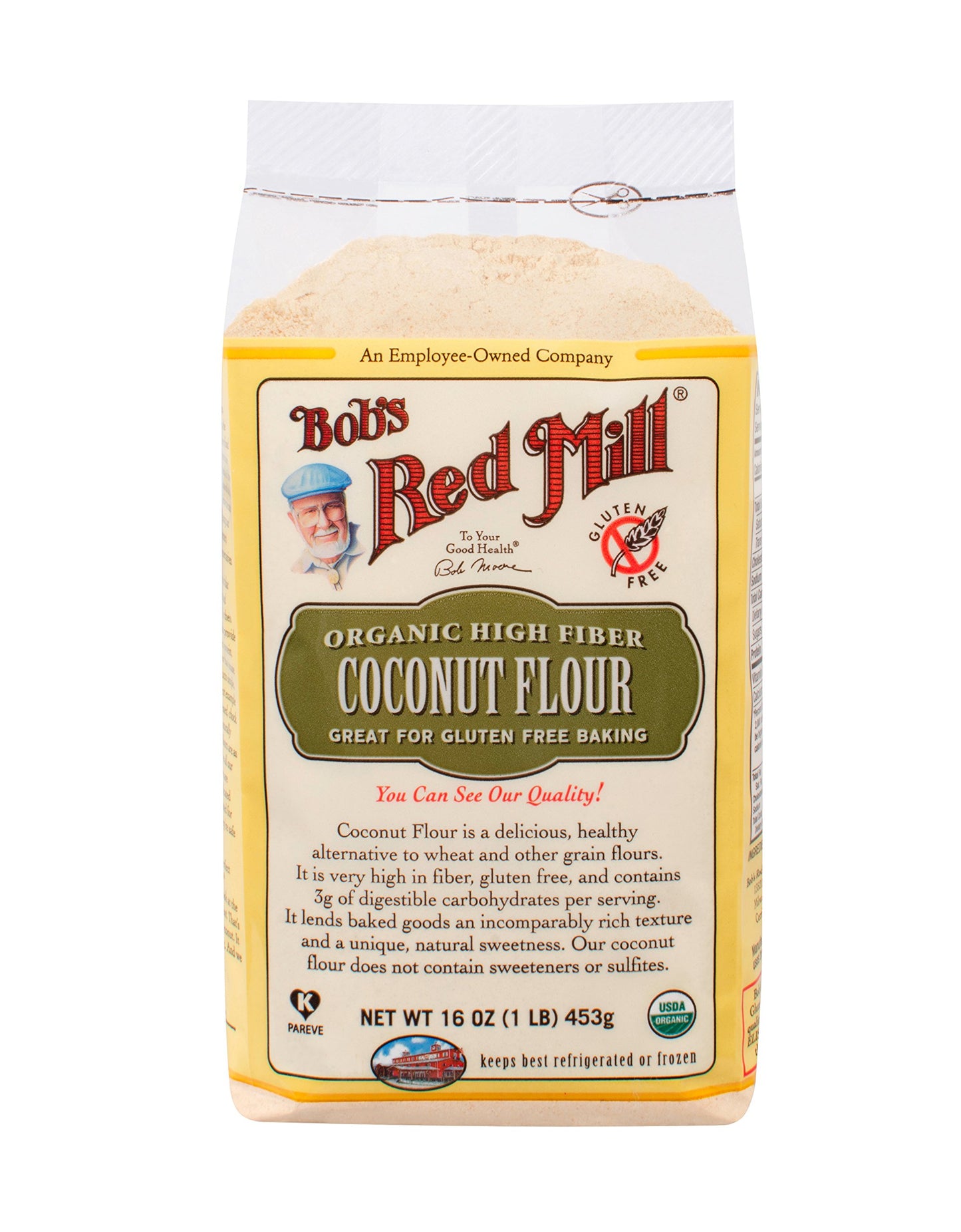 Bob's Red Mill Organic Coconut Flour, 16 Ounce (Pack of 4)
