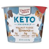 Duncan Hines Keto Friendly Brownie Mix Cup, Walnut Fudge, Zero Added Sugar, Gluten Free, 2.5 oz.