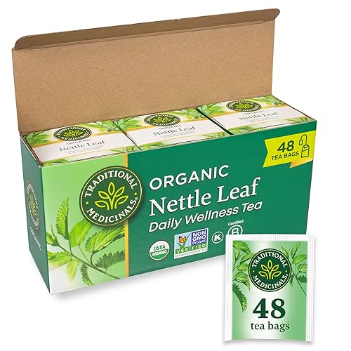 Traditional Medicinals Tea, Organic Nettle Leaf, Supports Joint Health, 48 Tea Bags (3 Pack)