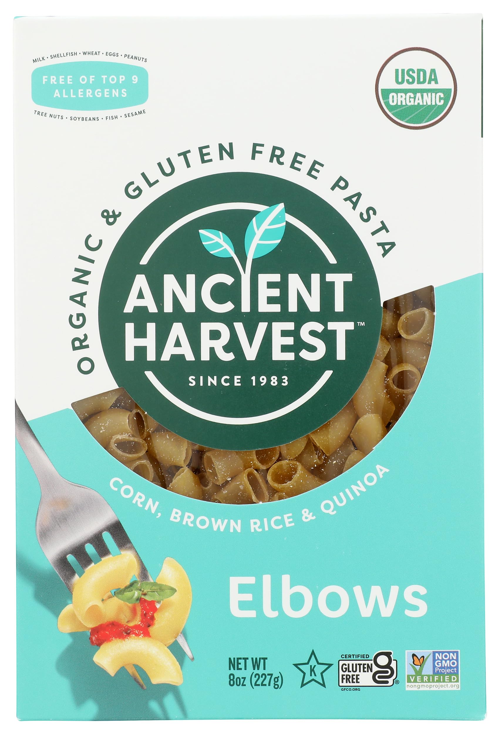 Ancient Harvest Quinoa Pasta, Elbows, 8 Ounce