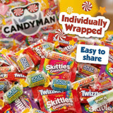 Candyman Bulk Candy Variety Pack, 6 lb Assorted Individually Wrapped Candy