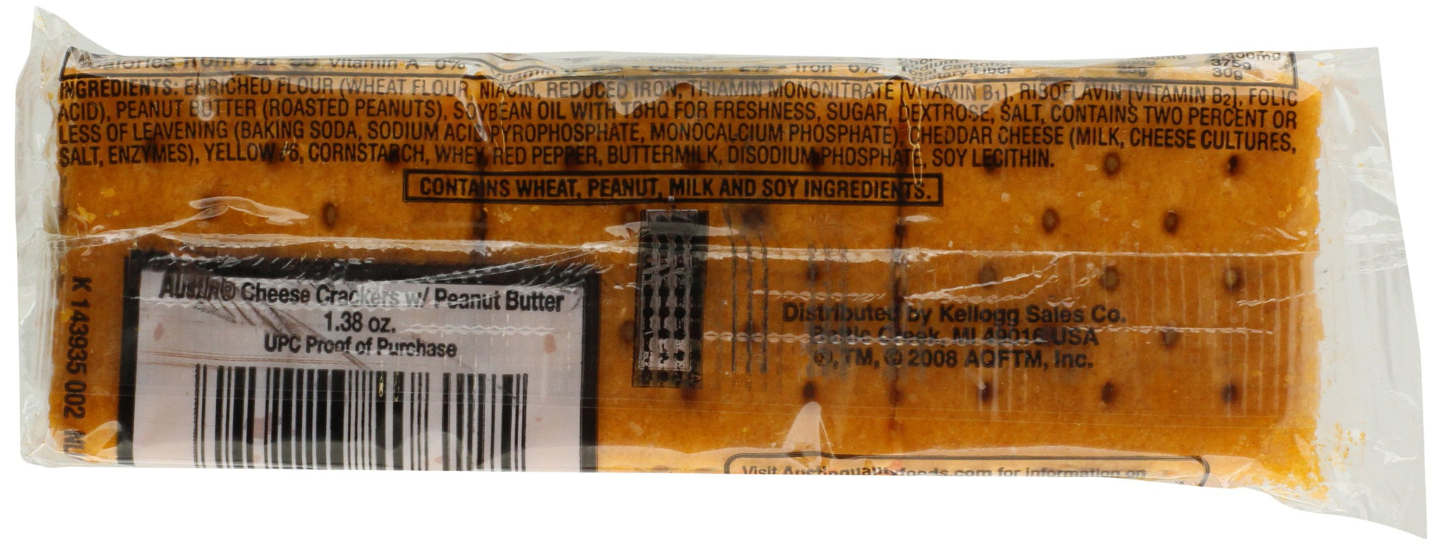Austin Cheese Crackers with Peanut Butter, 1.38oz (27 count)